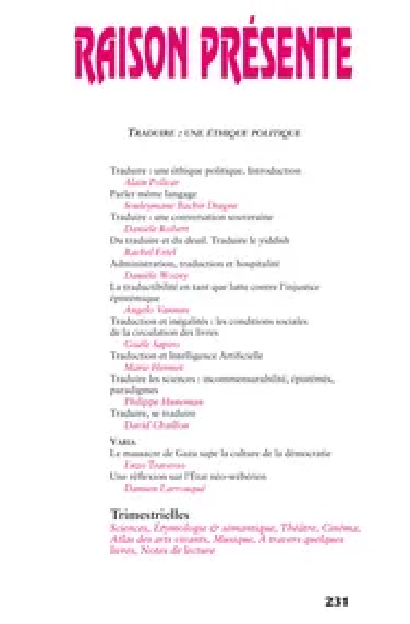 Raison présente, n° 231 :