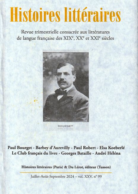 Histoires Littéraires, n° 99