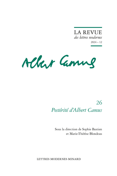 La Revue des lettres modernes, 2024 – 12 : 