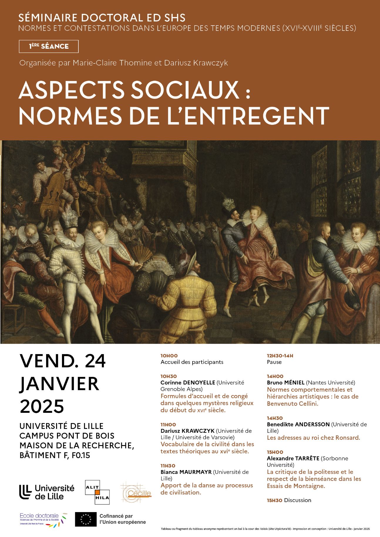 Séminaire « Normes et contestations dans l’Europe des temps modernes (XVIe-XVIIIe siècles) » (Lille)