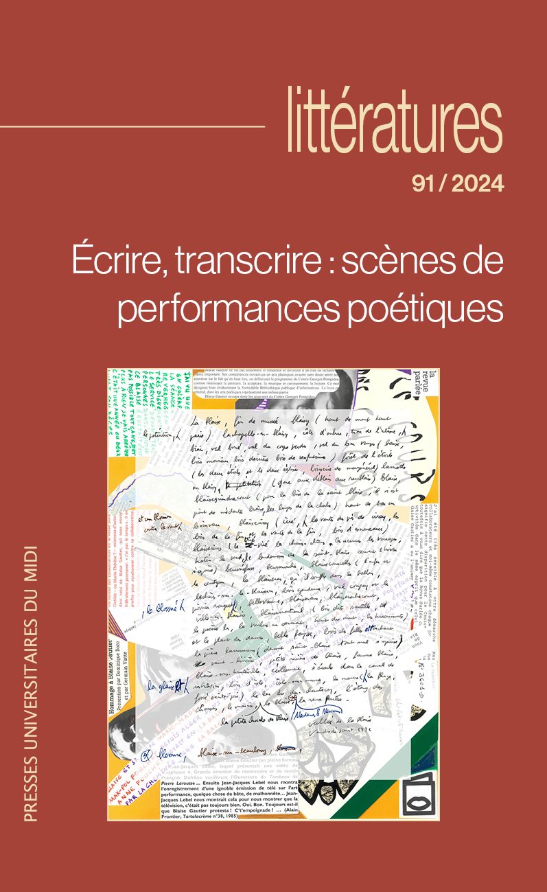 Littératures, n° 91 / 2024 :