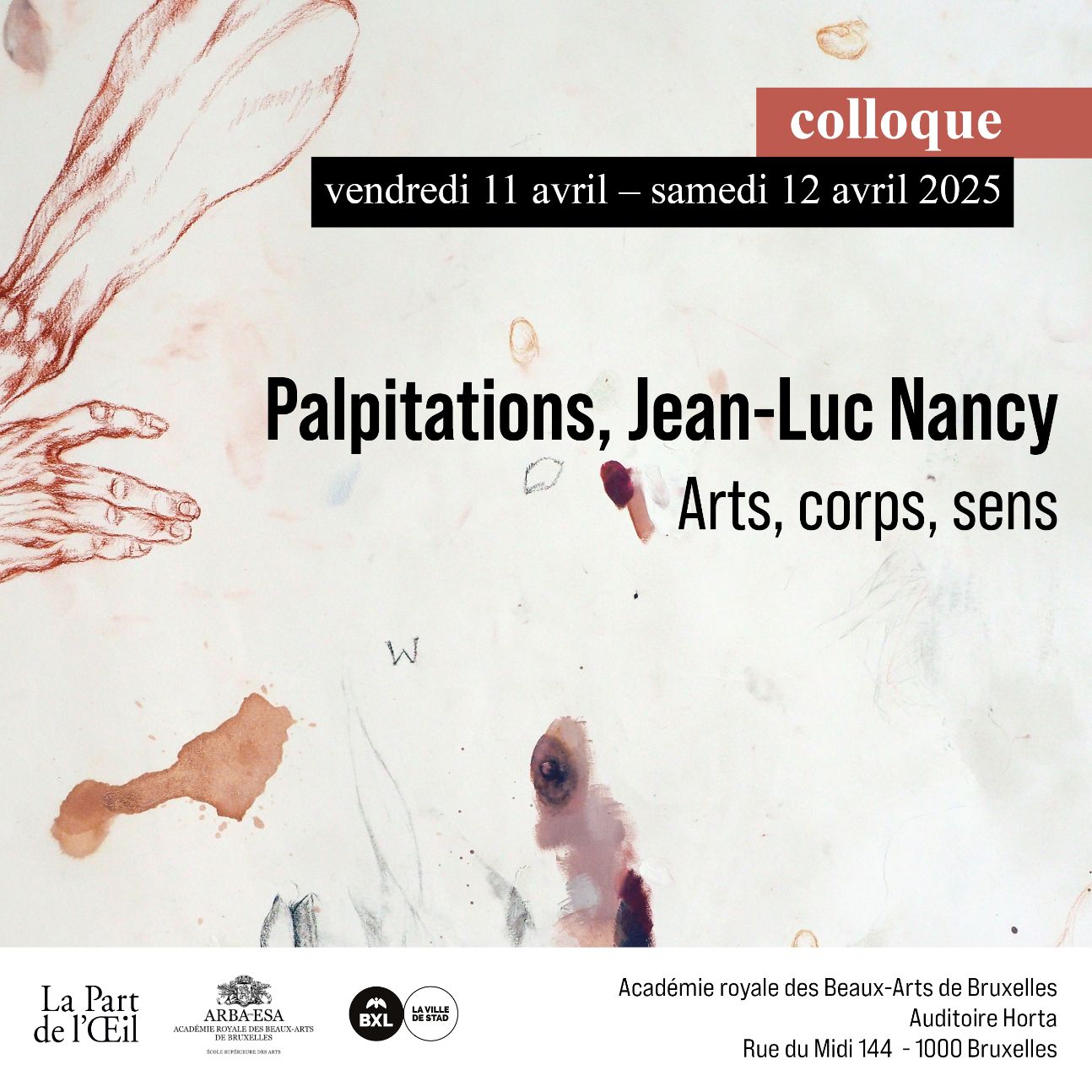 Palpitations, Jean-Luc Nancy. Arts, corps, sens (Bruxelles)