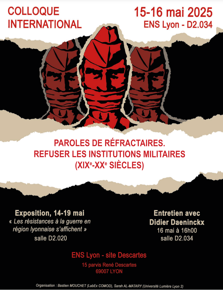 Paroles de réfractaires. Refuser les institutions militaires, XIXe-XXe s. (ENS Lyon)