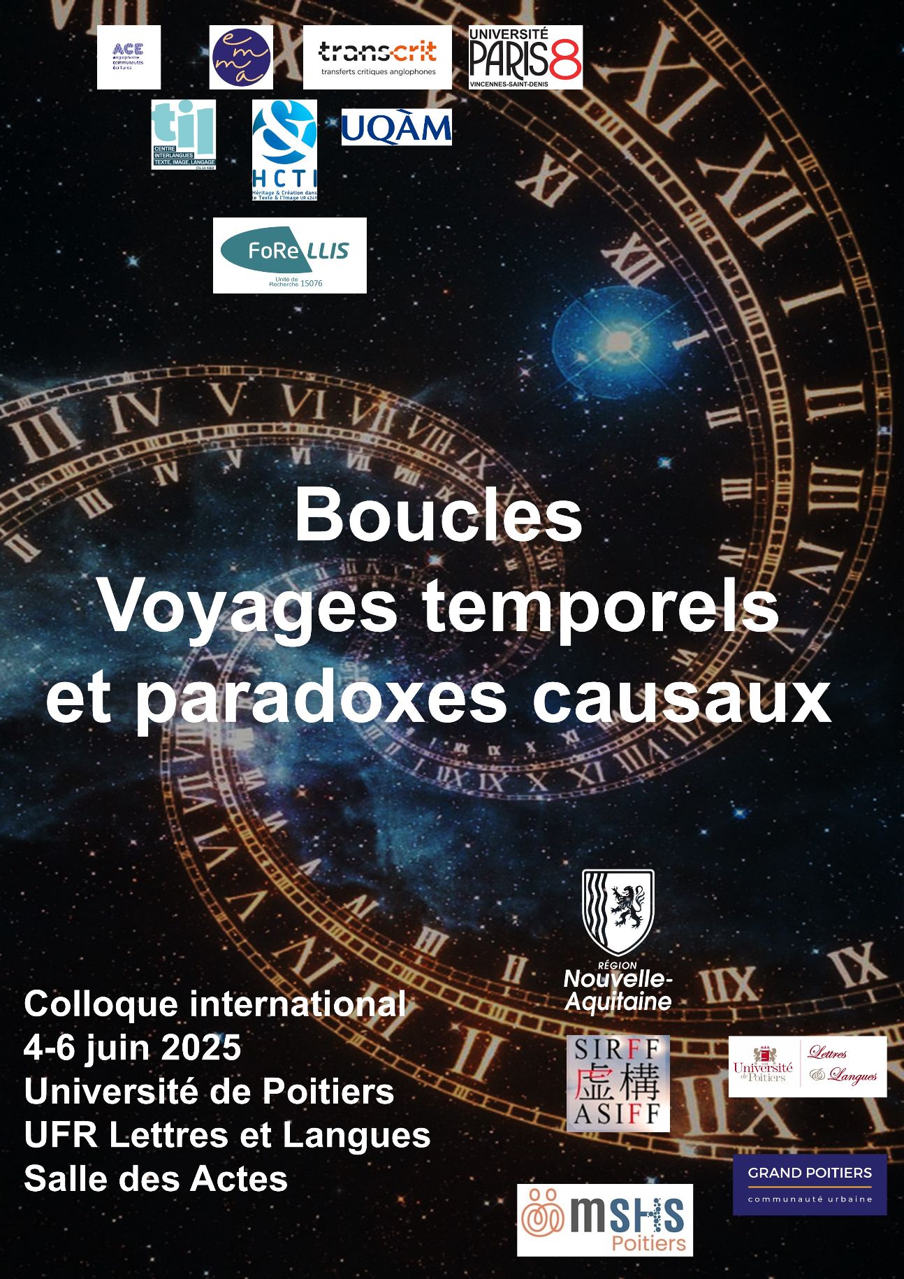 Boucles: voyages temporels et paradoxes causaux (Poitiers)