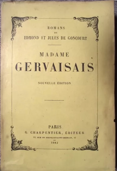 Journée d'étude Madame Gervaisais de Jules et Edmond de Goncourt (Sorbonne nouvelle)