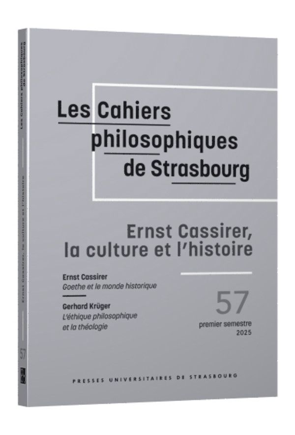 Christophe Bouriau, Guillemette Leblanc (dir.), Ernst Cassirer, la culture et l’histoire