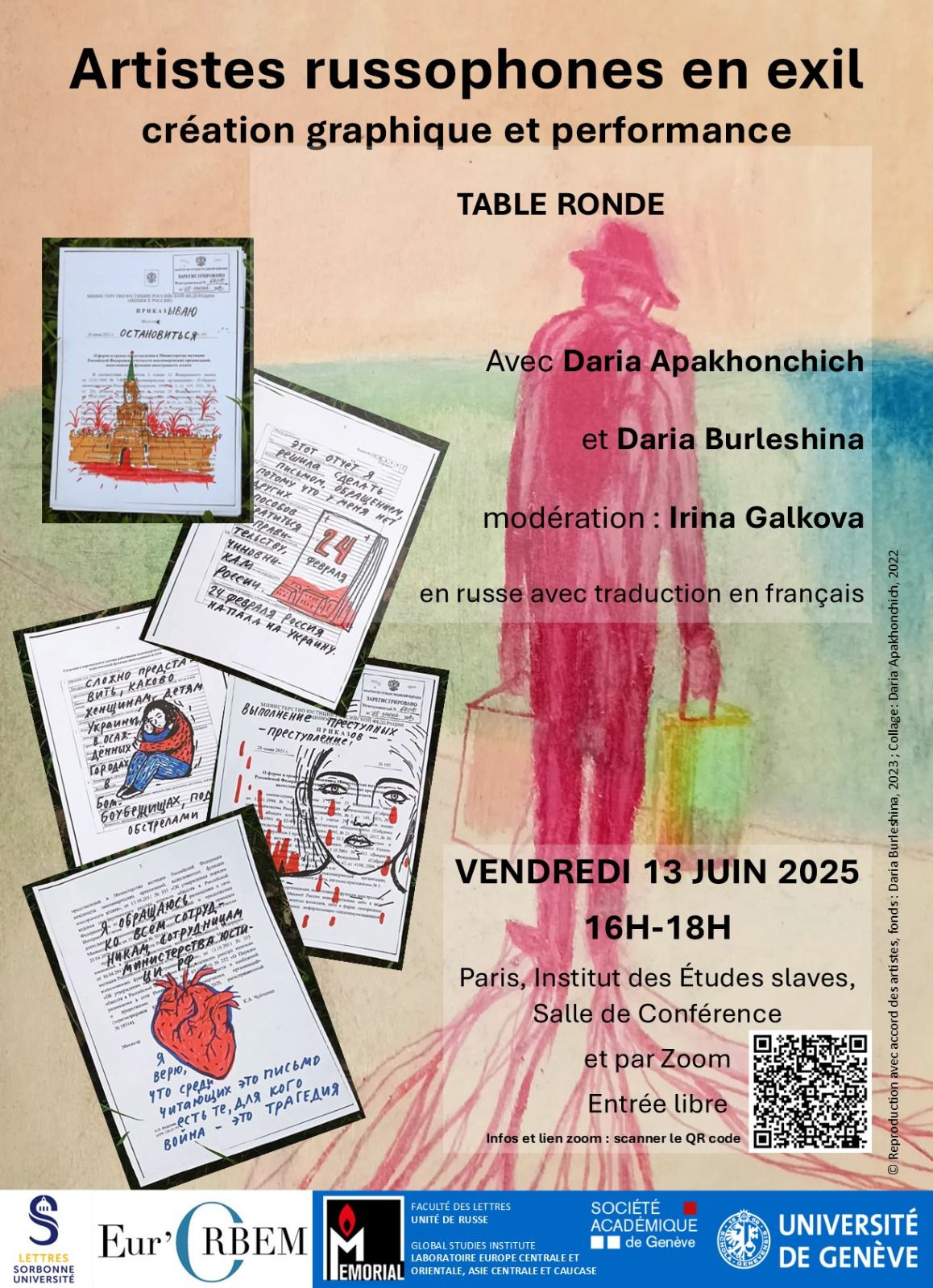 Artistes russophones en exil : création graphique et performance (Paris & en ligne)