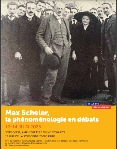 Max Scheler, la phénoménologie en débats (Sorbonne)