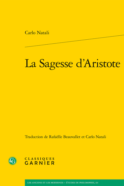 Carlo Natali, La Sagesse d’Aristote.