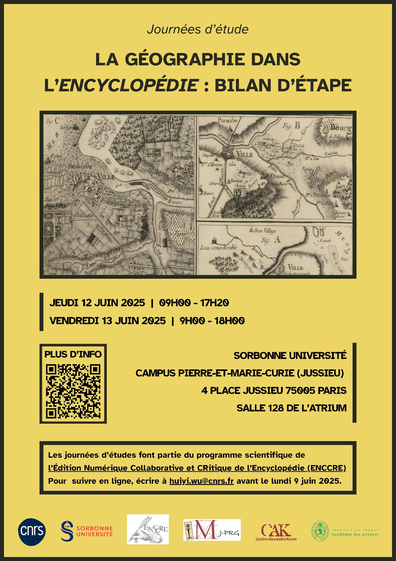 La géographie dans l’Encyclopédie : bilan d’étape (Paris)