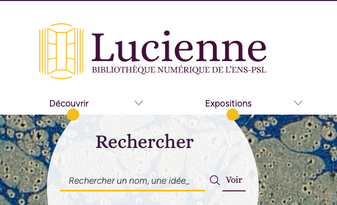 Lucienne la bibliothèque numérique de l'ENS-PSL