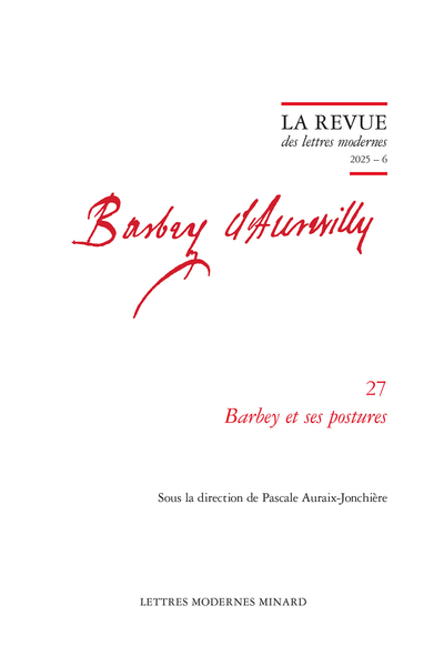 La Revue des lettres modernes, n°6, 2025 : 