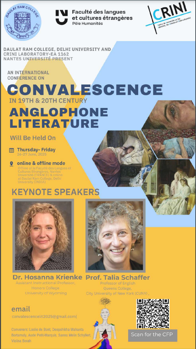 Convalescence in 19th- and 20th-Century Anglophone Literature (Nantes & on line)