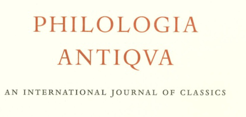 Section Fragments de la revue Philologia antiqua. An International Journal of Classics