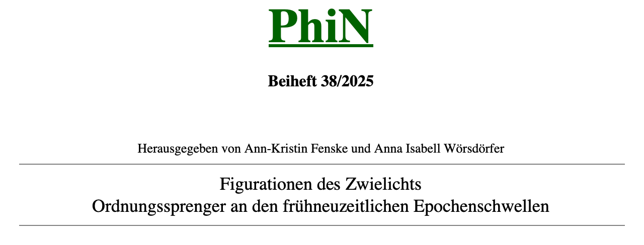 PhiN-Beiheft 38/2025 :