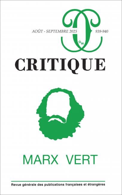 Critique, n° 939-940 :