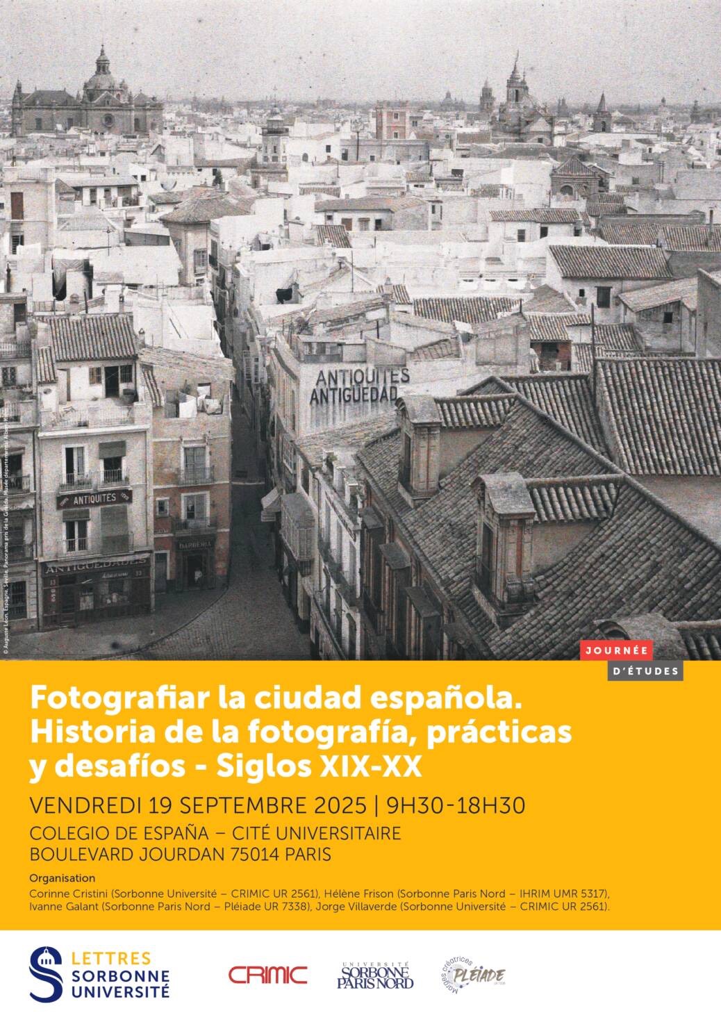 Photographier la ville espagnole : Histoire de la photographie, pratiques et enjeux – XIXe-XXe siècles Fotografiar la ciudad española: Historia de la fotografía, prácticas y desafíos – Siglos XIX-XX (Paris)