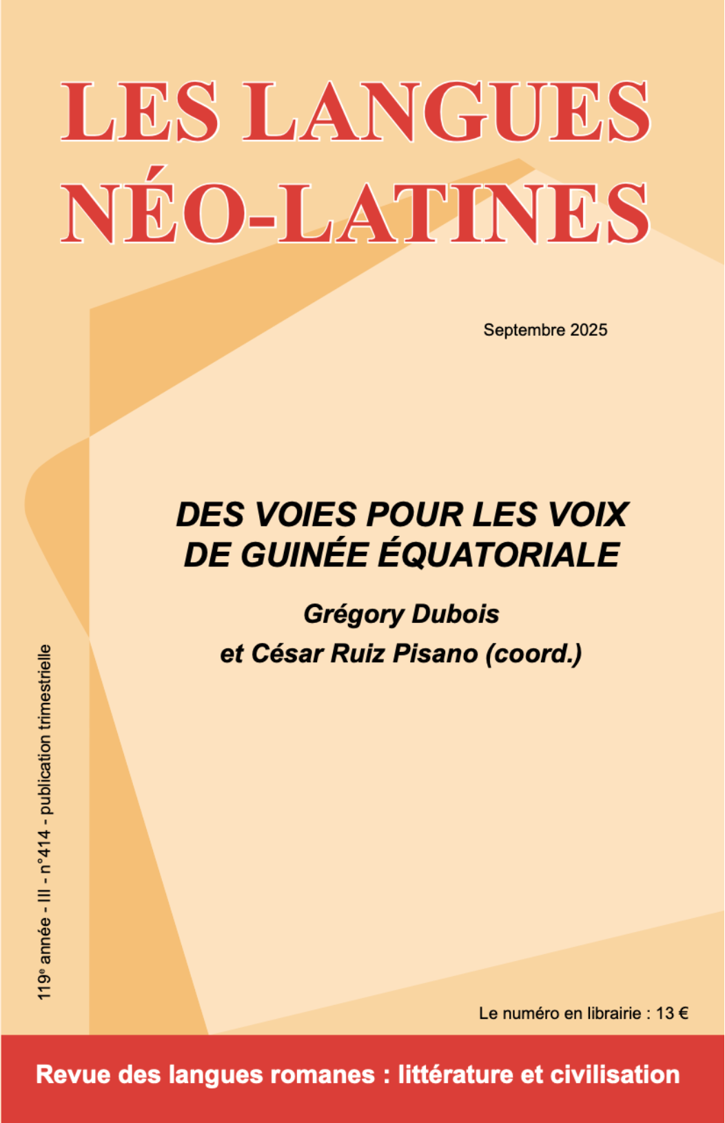 Les Langues Néo-Latines, n°414 : 