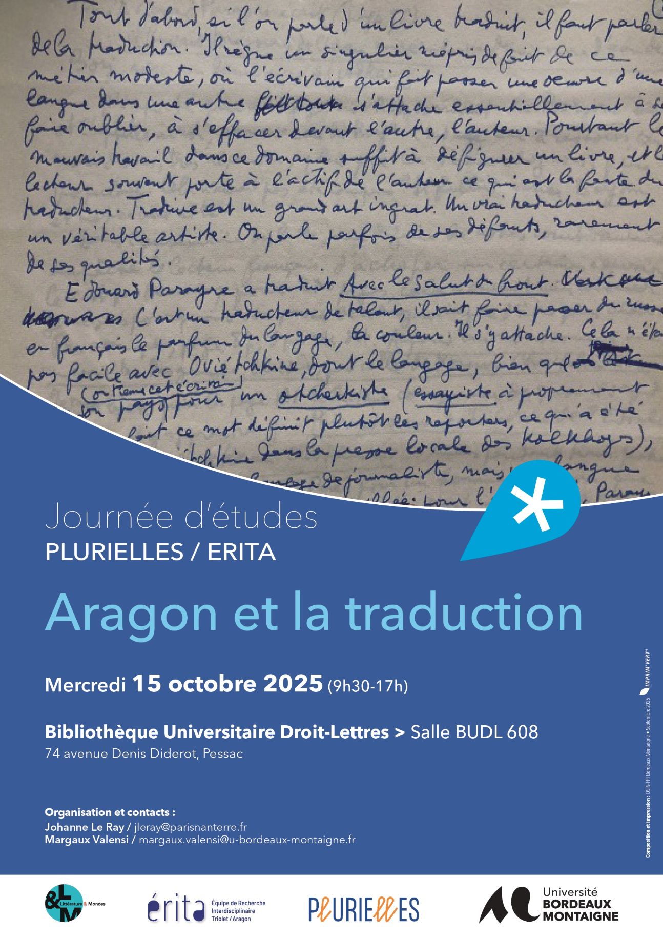 Aragon et la traduction (Bordeaux)