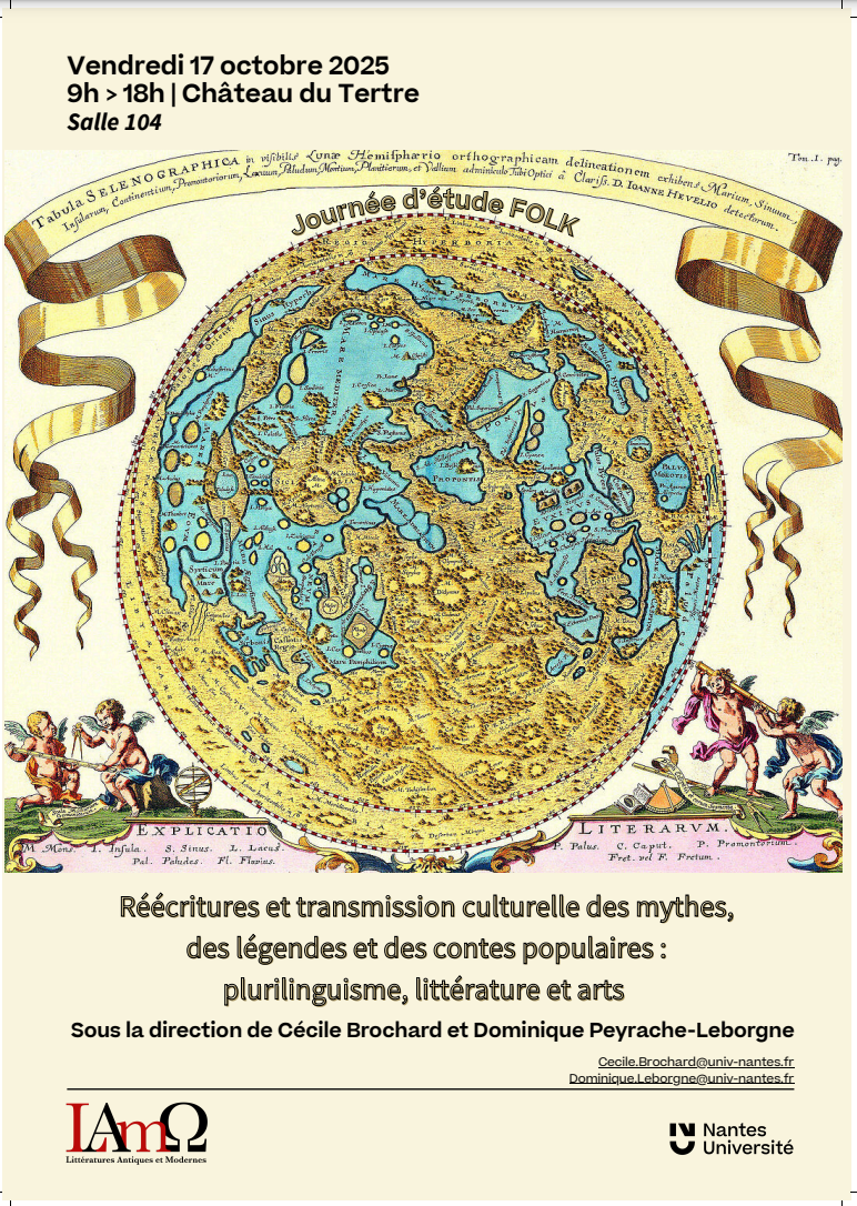Réécritures et transmission culturelle des mythes, des légendes et des contes populaires : plurilinguisme, littérature et arts. Journée d'étude FOLK (Nantes)