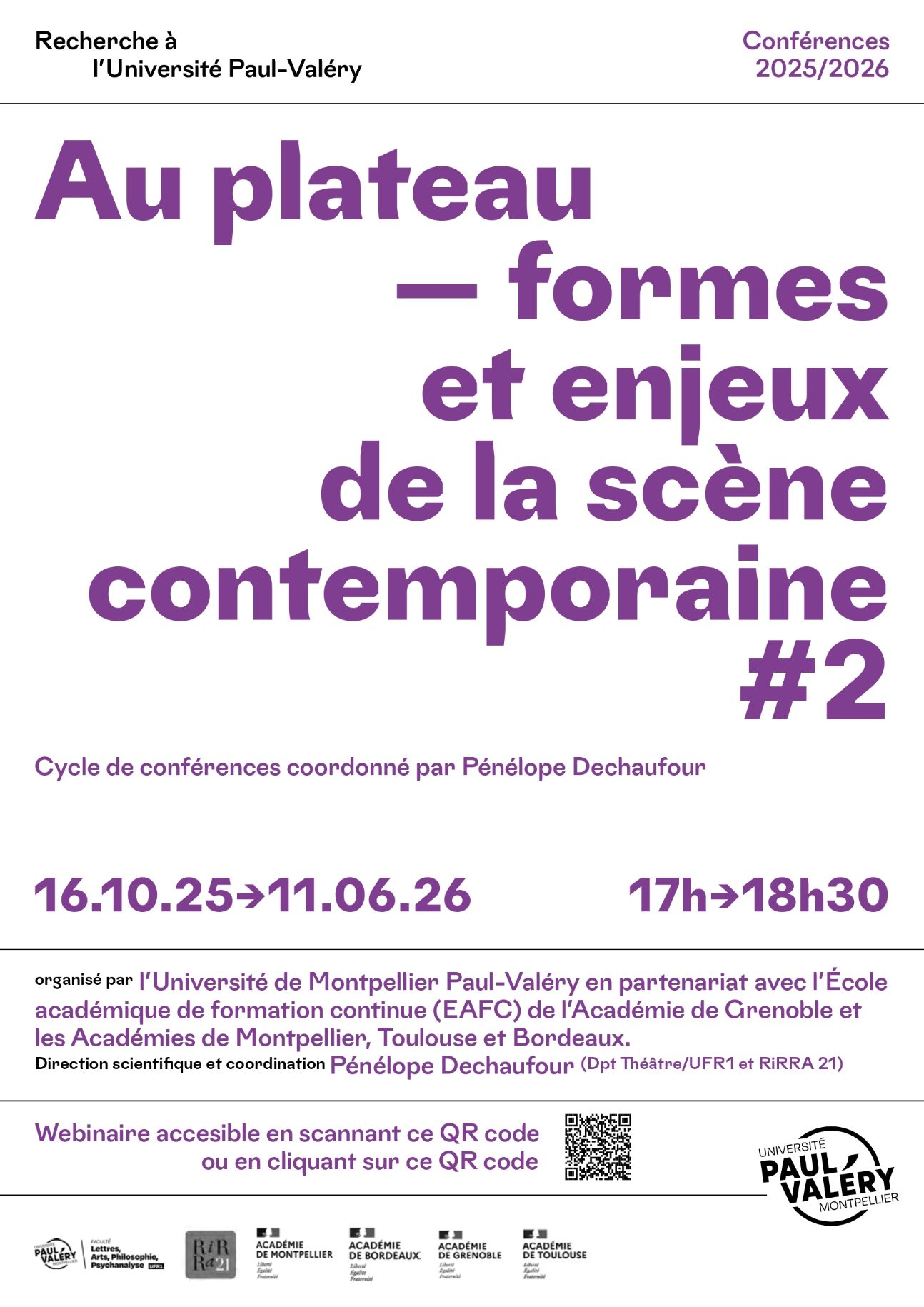 Au plateau. Formes et enjeux de la scène contemporaine #2 (Montpellier)