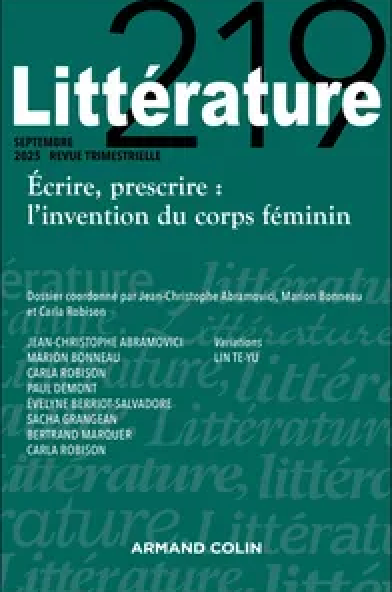 Littérature, n° 219 : 
