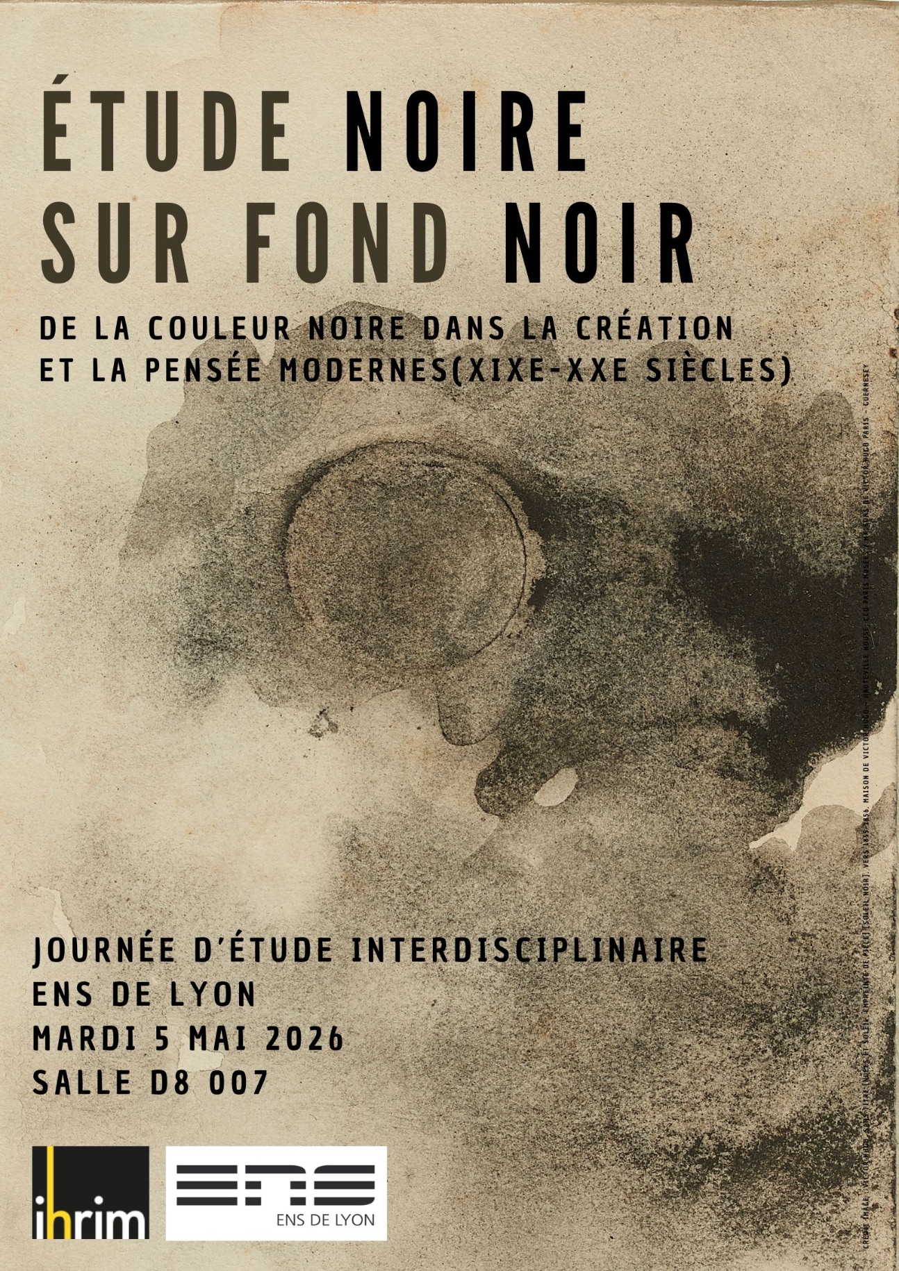 Étude noire sur fond noir. De la couleur noire dans la création et la pensée modernes, XIXe-XXe s. (ENS de Lyon)