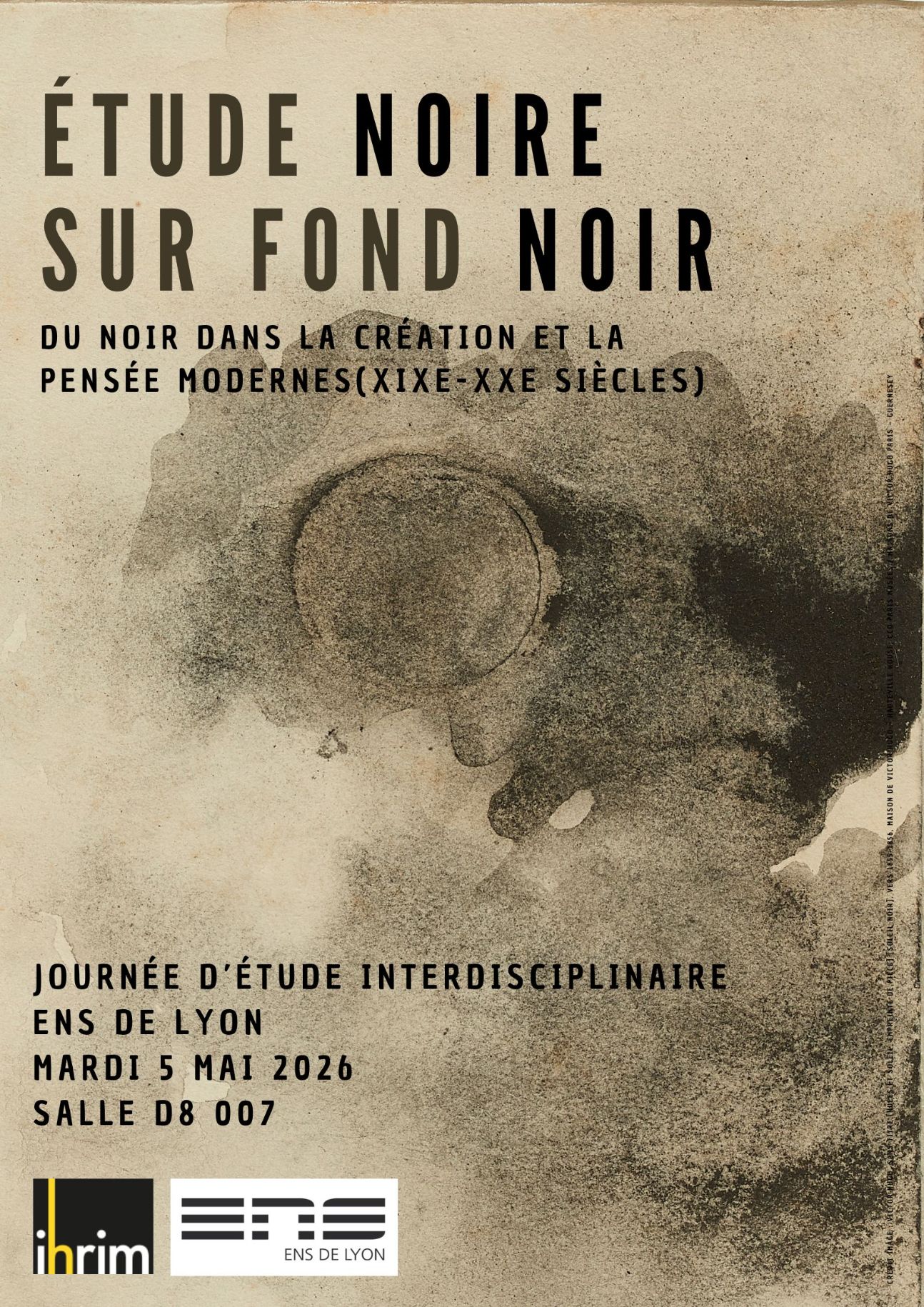 Étude noire sur fond noir. Du noir dans la création et la pensée modernes, XIXe-XXe s. (ENS de Lyon)