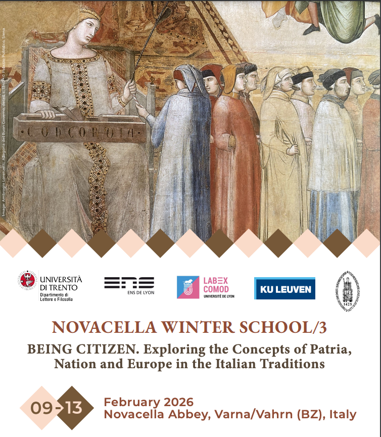 Being Citizen. Exploring the Concepts of Patria, Nation and Europe in the Italian Traditions (Abbazia di Novacella, Italie)