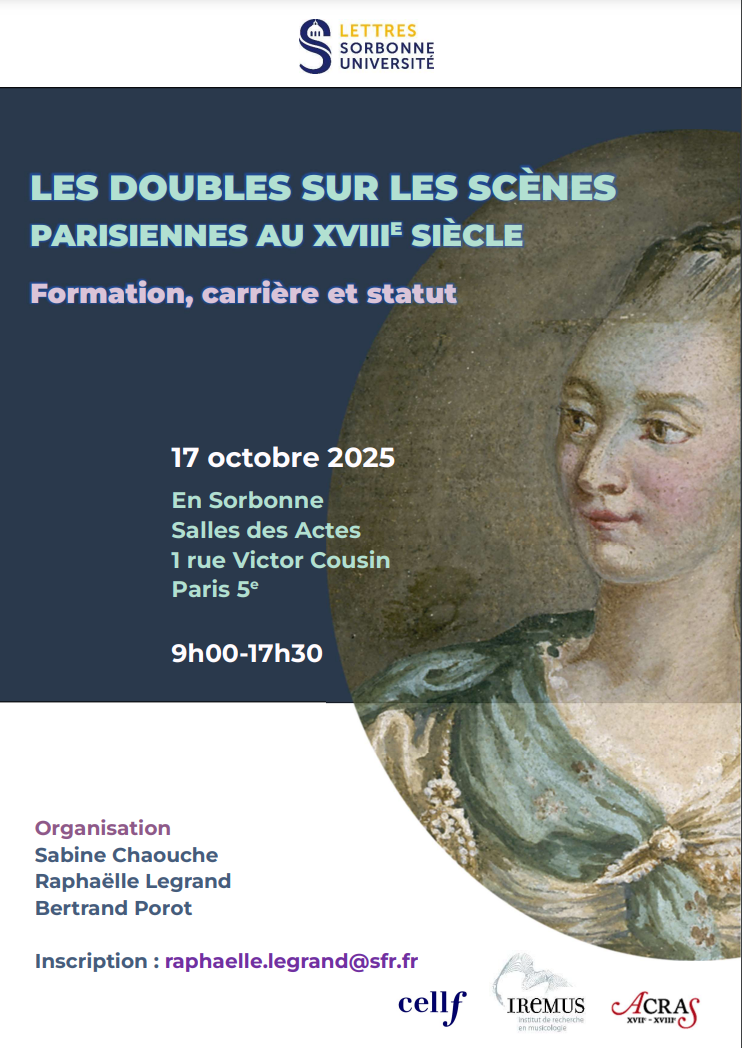Les doubles sur les scèes parisiennes au XVIIIe s. Formation, carrière et statut