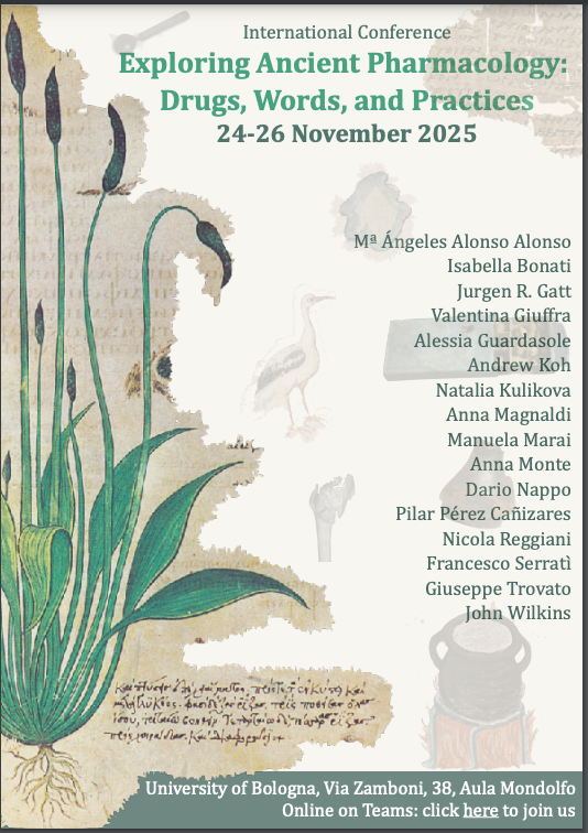 Exploring Ancient Pharmacology. Drugs, Words, and Practices (Bologne, Italie)