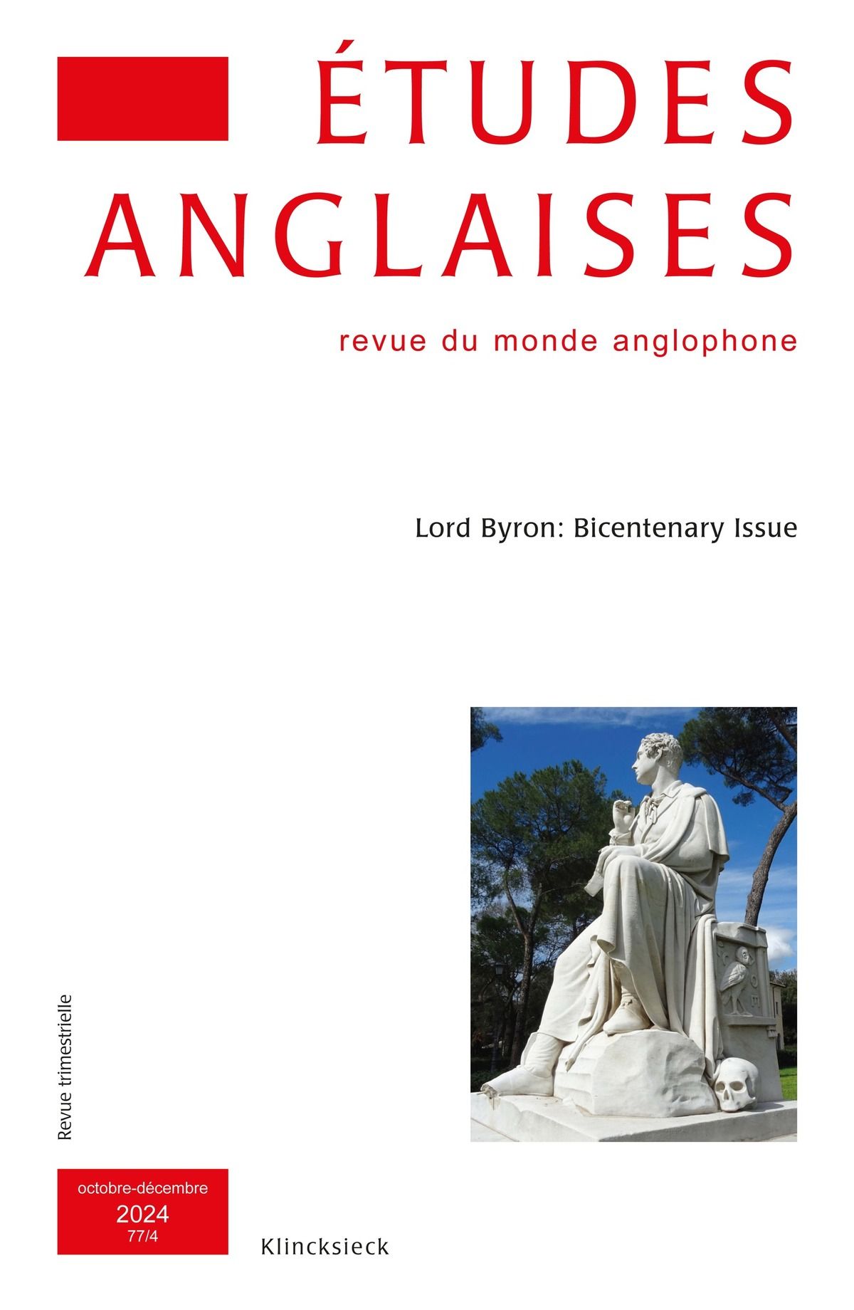 Études anglaises, n°4/2024 : 