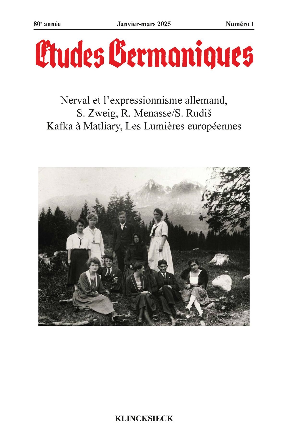 Études germaniques, n°1-2025 : 