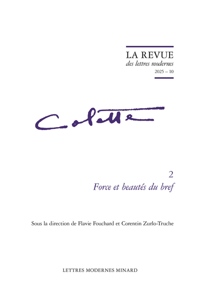 La Revue des lettres modernes, Série Colette, vol. 2 : 