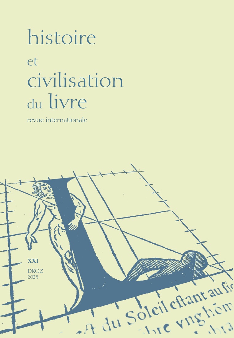 Histoire et civilisation du livre, vol. XXI,