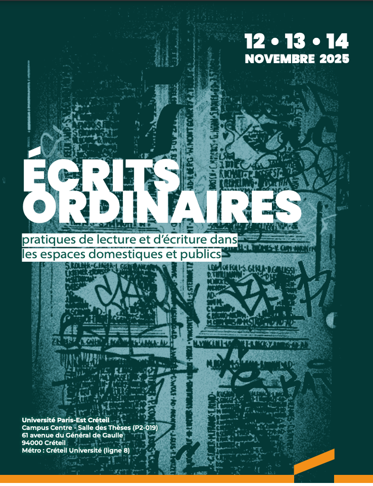 Écrits ordinaires: pratiques d'écriture et de lecture dans les espaces domestiques et publics (Créteil)