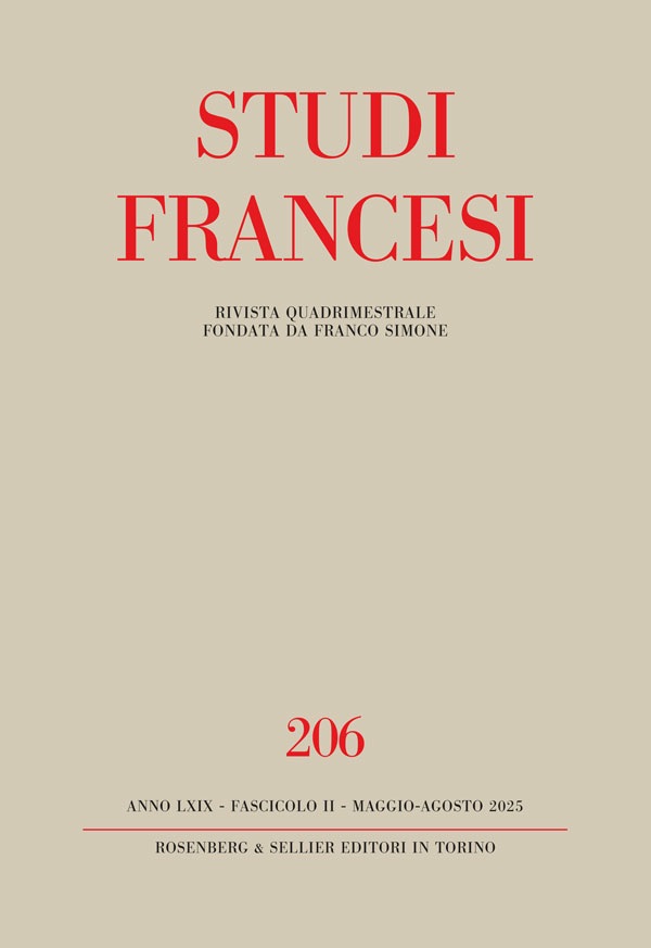 Studi Francesi, n° 206 :