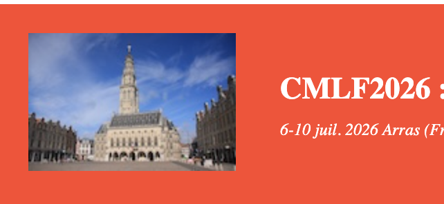 10e Congrès Mondial de Linguistique Française (Arras)
