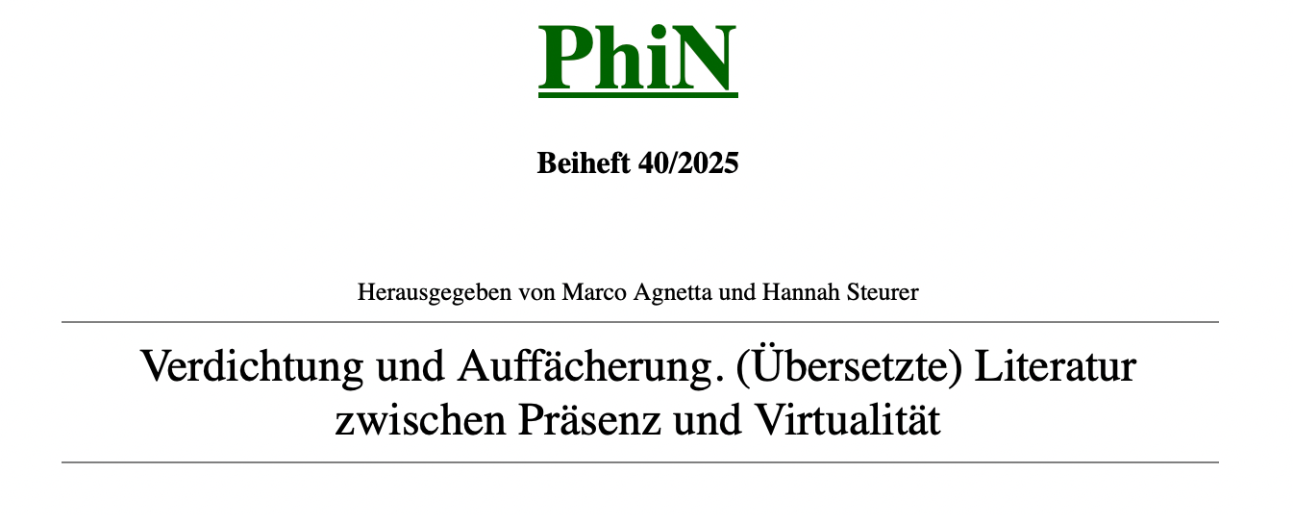 PhiN-Beiheft 40/2025 :