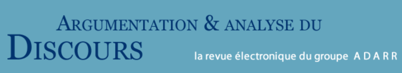 Argumentation et analyse du discours, n° 5 :