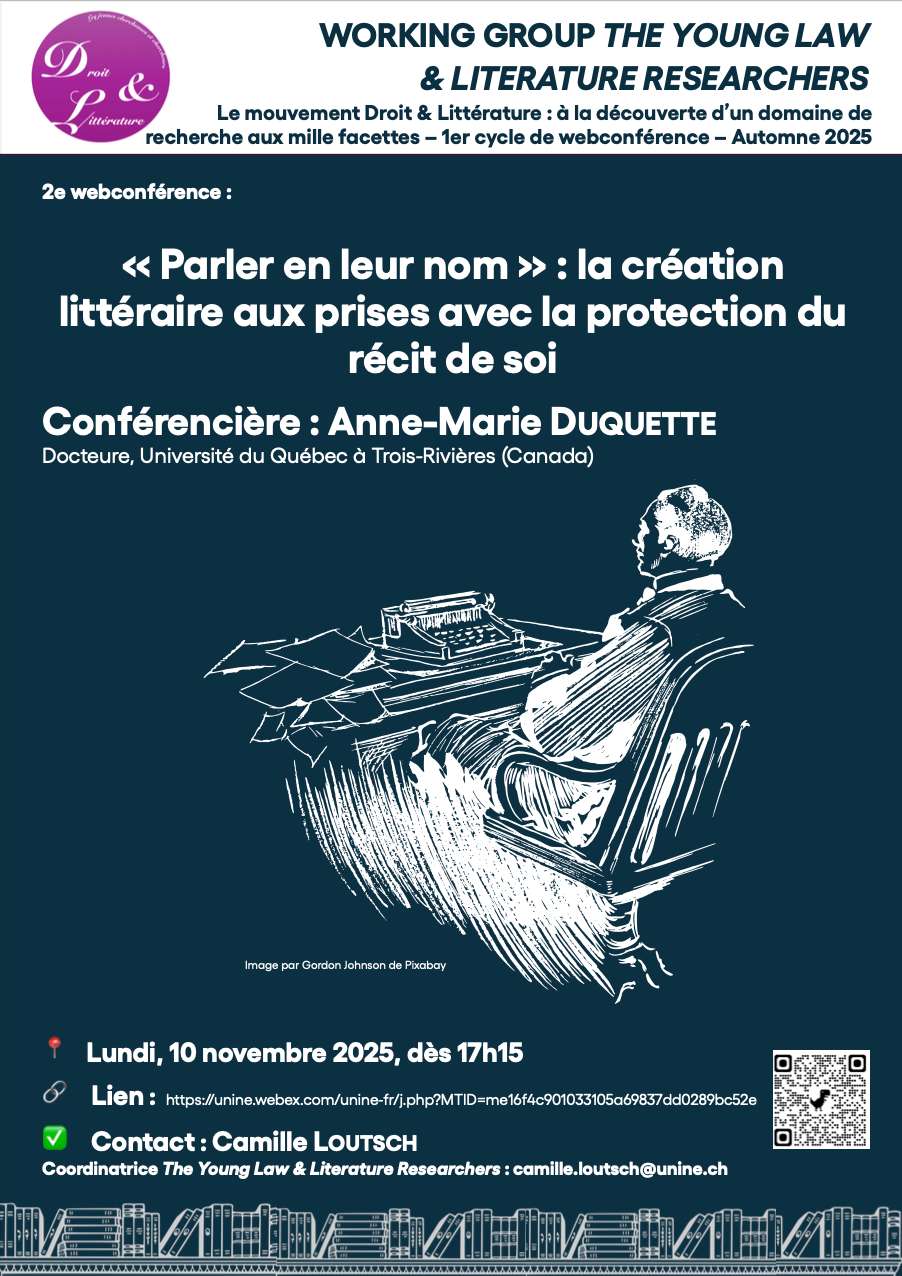 « Parler en leur nom » : la création littéraire aux prises avec la protection du récit de soi (Neuchâtel)