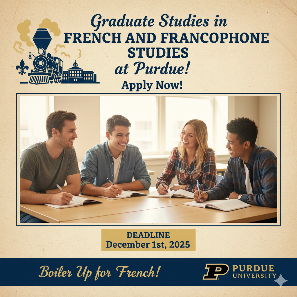 Fellowships in French and Francophone Studies Graduate Program at Purdue University