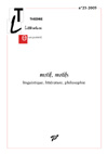 Motif, motifs, revue Théorie, Littérature, Enseignement n°23