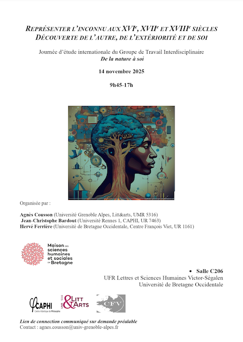 Représenter l’inconnu aux XVIe, XVIIe et XVIIIe siècles. Découverte de l’autre, de l’extériorité et de soi : De la nature à soi (Brest)