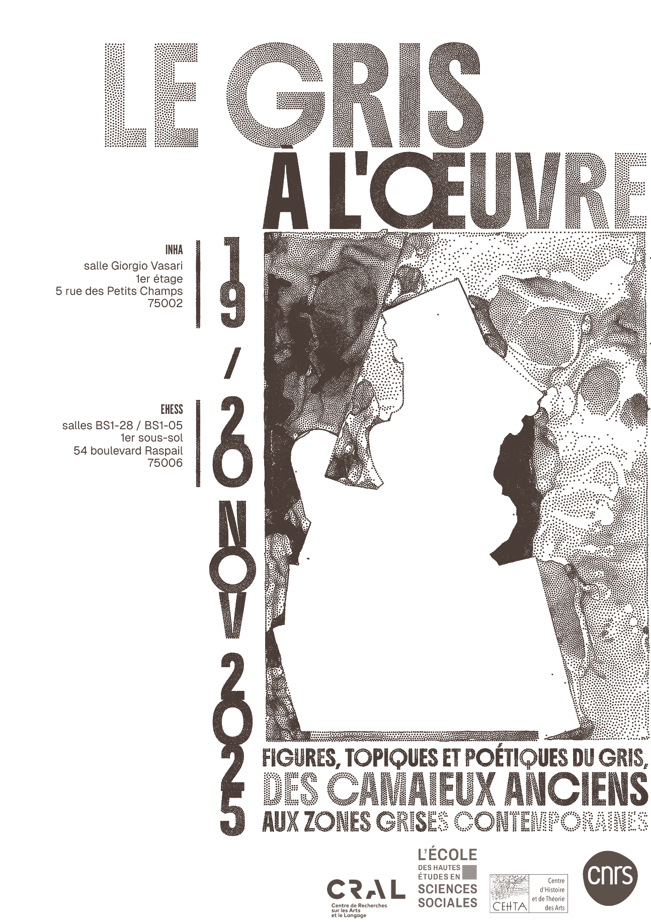 Le gris à l'œuvre. Figures, topiques et poétiques du gris, des camaïeux anciens aux zones grises contemporaines (INHA, Paris)