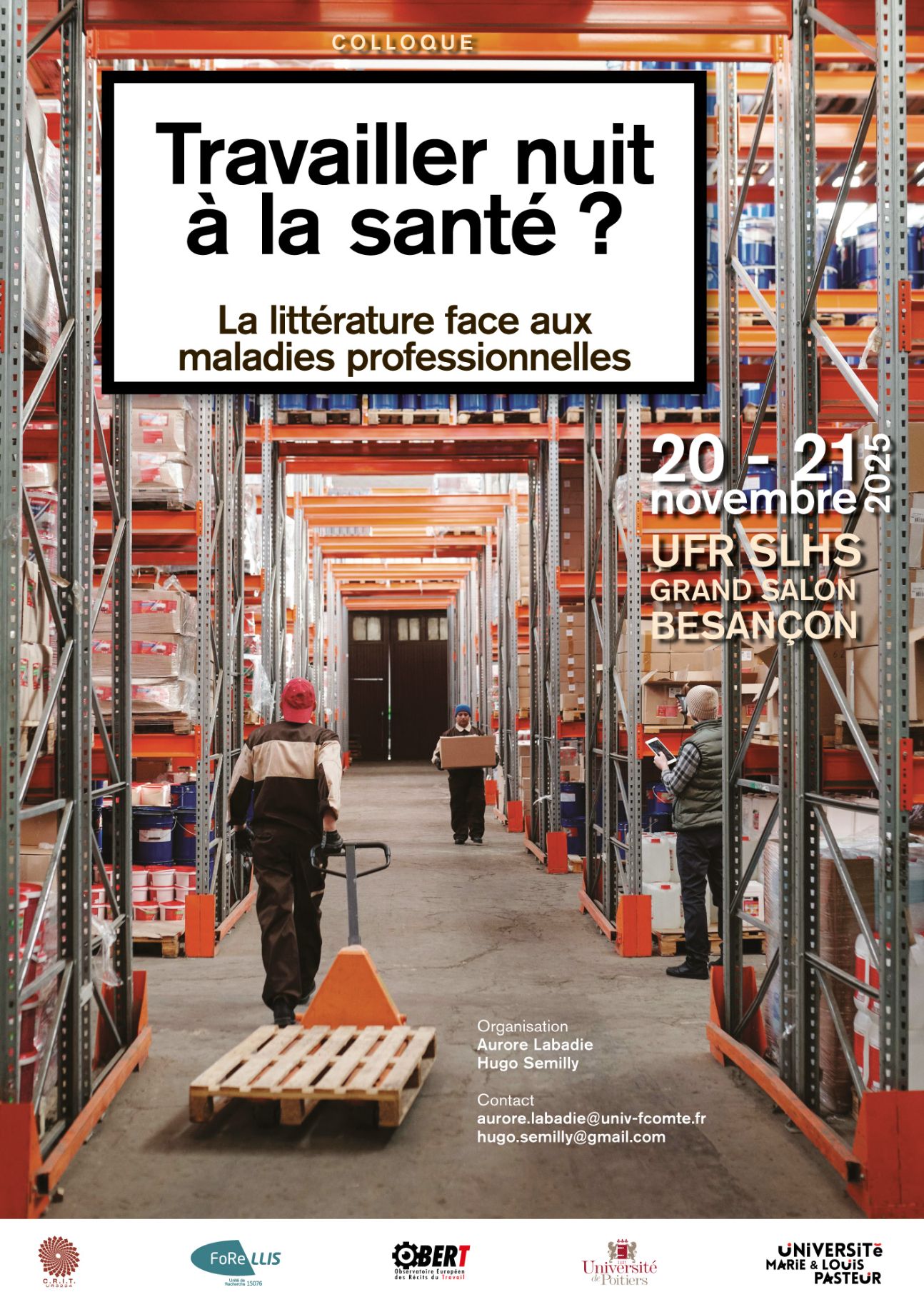 Travailler nuit à la santé ? La littérature face aux maladies professionnelles (Besançon)