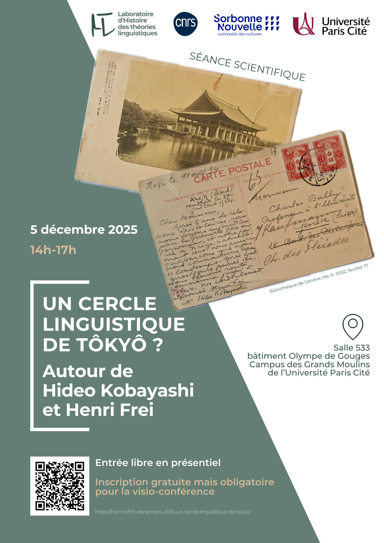 Un Cercle linguistique de Tôkyô ? Autour de Hideo Kobayashi et Henri Frei (Univ. Paris Cité)