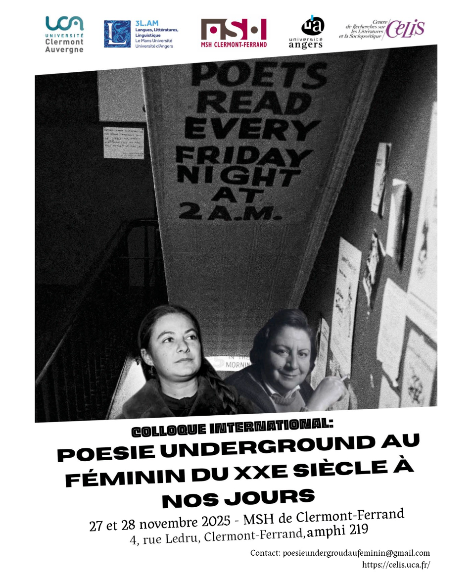 Poésie underground au féminin : du XXe s. à nos jours (Clermont-Ferrand)
