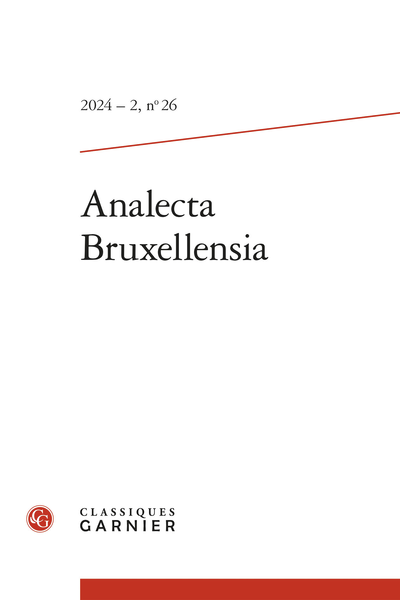 Analecta Bruxellensia 2024 – 2, n° 26