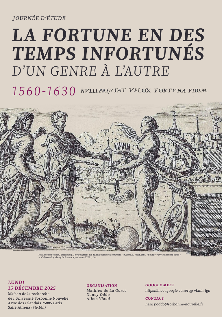 La fortune en des temps infortunés, d'un genre à l'autre (1560-1630)